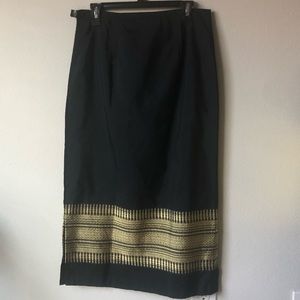 Black Skirt Gold Details